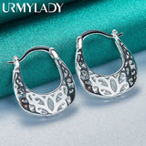 925 Silver Flower Earrings Wedding Charm Jewelry