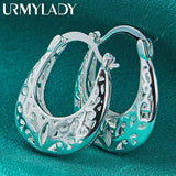 925 Silver Flower Earrings Wedding Charm Jewelry