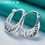 925 Silver Flower Earrings Wedding Charm Jewelry