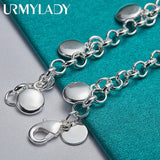 925 Silver Lentils Pendant Bracelet Women Wedding Party Jewelry