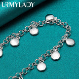 925 Silver Lentils Pendant Bracelet Women Wedding Party Jewelry