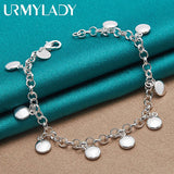 925 Silver Lentils Pendant Bracelet Women Wedding Party Jewelry