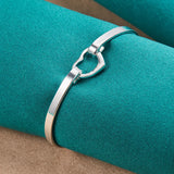 925 Silver Love Heart Jewelry Set for Women Wedding Party Charm Gift