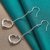 925 Silver Love Heart Jewelry Set for Women Wedding Party Charm Gift