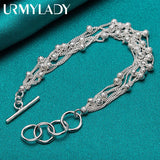 925 Silver Grape Chain Bracelet For Women Wedding Party Jewelry