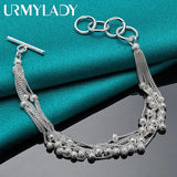 925 Silver Grape Chain Bracelet For Women Wedding Party Jewelry
