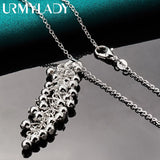 925 Silver Grape Beads Necklace 16-30 Inch