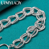 925 Silver Matte Round Bracelet Wedding Jewelry