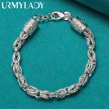 925 Silver Retro Dragon Bracelet Wedding Engagement Jewelry