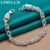 925 Silver Retro Dragon Bracelet Wedding Engagement Jewelry