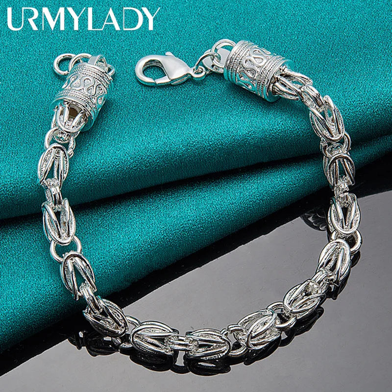 925 Silver Retro Dragon Bracelet Wedding Engagement Jewelry