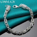 925 Silver Retro Dragon Bracelet Wedding Engagement Jewelry