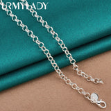 925 Silver Roman Numeral Chain Necklace Wedding Jewelry