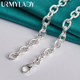 925 Silver Round Pendant Necklace for Women