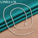 925 Silver 3mm Snake Chain Necklace For Man Women