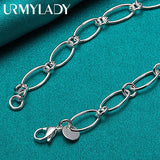 925 Silver Chain Bracelet Women Men Wedding Party Jewelry