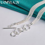 925 Silver Smooth Bead Ball Grapes Necklace 18" Chain