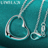 925 Silver Heart Love Pendant Necklace for Women