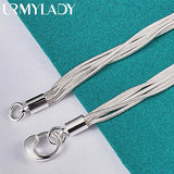 925 Silver Matte Bead Pendant Bracelet Women Wedding Jewelry