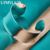 925 Sterling Silver Round Bangles Bracelet For Women