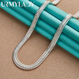 925 Sterling Silver Snake Bone Chain Necklace 20-24 Inch