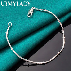 925 Silver Snake Chain Bracelet For Women Men Wedding Gift