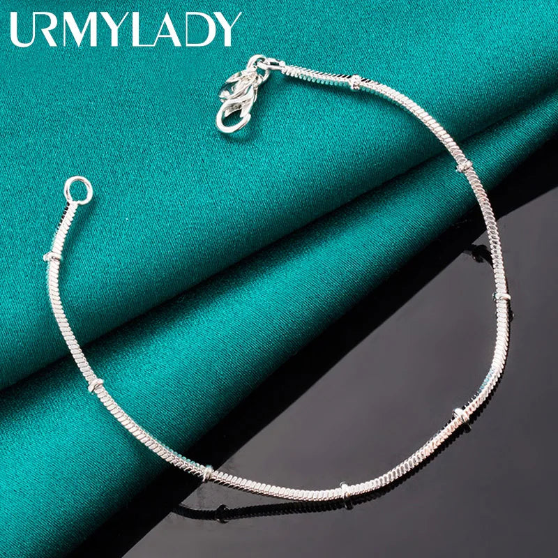 925 Silver Snake Chain Bracelet For Women Men Wedding Gift
