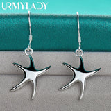 925 Silver Star Drop Earrings Wedding Party Charm Jewelry
