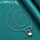 925 Sterling Silver Stethoscope Heart Pendant Necklace