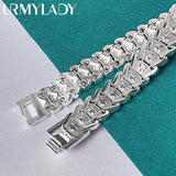 925 Silver Chain Bracelet Wedding Party Jewelry