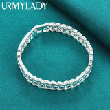925 Silver Chain Bracelet Wedding Party Jewelry