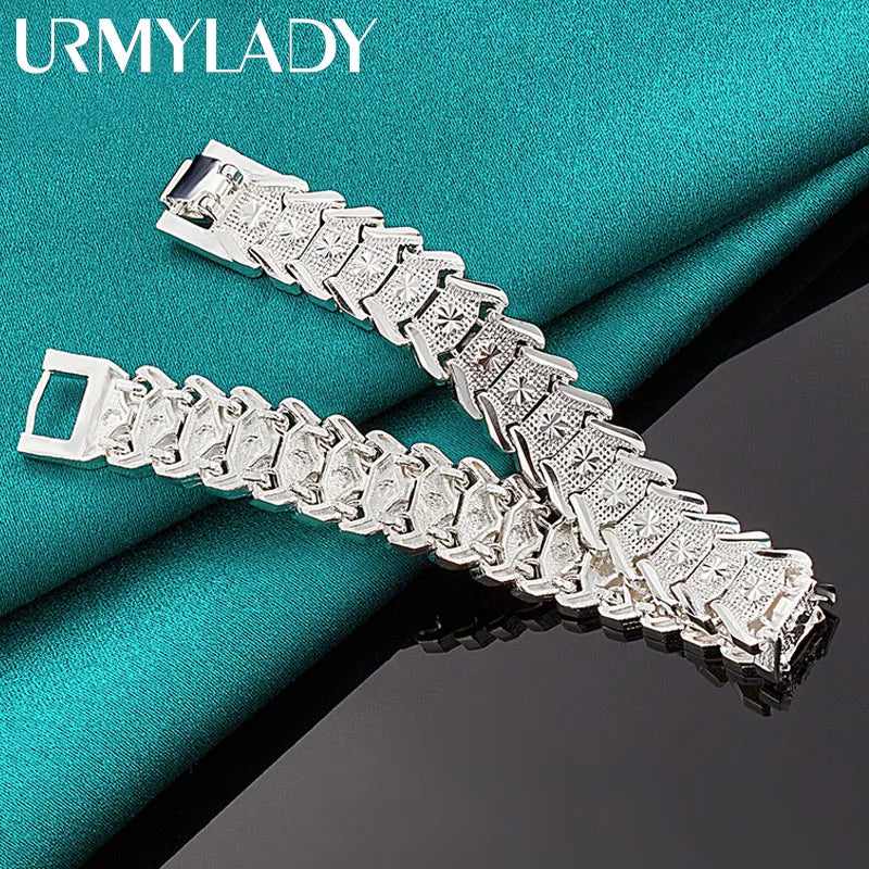 925 Silver Chain Bracelet Wedding Party Jewelry