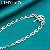 925 Silver Tree Heart Chain Bracelet for Women Wedding Engagement Party
