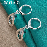 925 Silver Water Drop Zircon Earrings