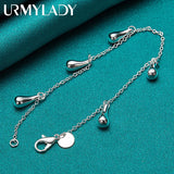 925 Silver Water Drop Bracelet Wedding Engagement Party Jewelry