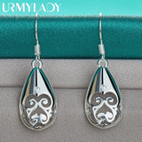 925 Silver Water Drop Earrings for Women Wedding Engagement Jewelry