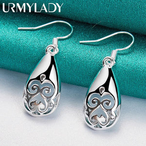 925 Silver Water Drop Earrings for Women Wedding Engagement Jewelry