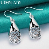 925 Silver Water Drop Earrings for Women Wedding Engagement Jewelry