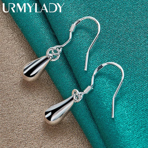 925 Silver Water Drop Earrings Wedding Party Gift Jewelry