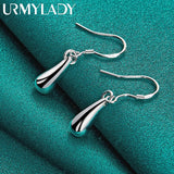 925 Silver Water Drop Earrings Wedding Party Gift Jewelry