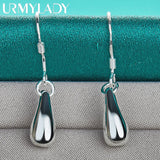 925 Silver Water Drop Earrings Wedding Party Gift Jewelry