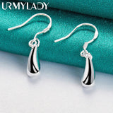 925 Silver Water Drop Earrings Wedding Party Gift Jewelry