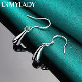 925 Silver Water Drop Earrings Wedding Party Gift Jewelry
