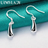 925 Silver Water Drop Earrings Wedding Party Gift Jewelry