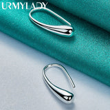 925 Silver Water Drop Hook Earrings for Women Wedding Engagement
