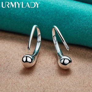 925 Silver Water Drop Hook Earrings for Women Wedding Engagement