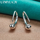 925 Silver Water Drop Hook Earrings for Women Wedding Engagement