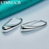 925 Silver Water Drop Hook Earrings for Women Wedding Engagement