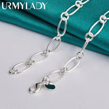 925 Silver Water Drop Star Heart Charm Necklace For Women