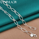 925 Silver Water Drop Star Heart Charm Necklace For Women